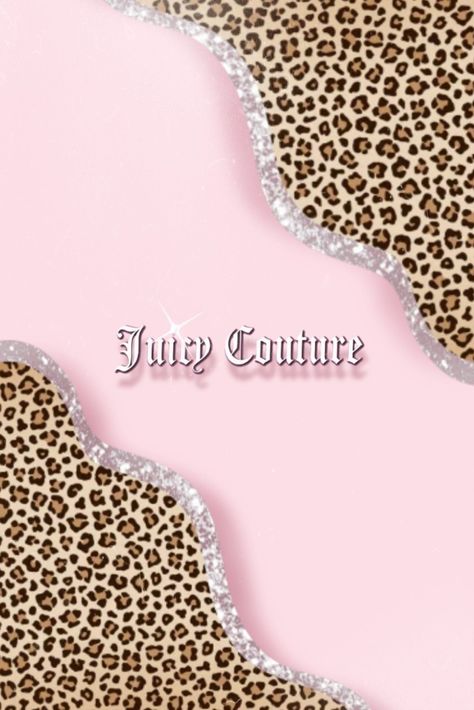 Light pink juicy couture wallpaper with leopard print corners Cute 2000s Wallpaper, Juicy Couture Wallpaper Backgrounds, Pink Juicy Couture Wallpaper, Lepord Print 2000s Wallpaper, Trashy Y2k Wallpaper Iphone, Juicy Couture Background, Mcbling Background, Juicy Couture Wallpaper, Juicy Wallpaper