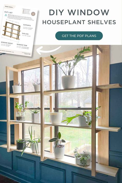 Plant Shelf For Window, Diy Window Shelf, Diy Plant Shelf, Window Shelves For Plants, Window Shelf For Plants, Window Sill Shelf, Window Plant Shelf, Plant Window, Window Shelves