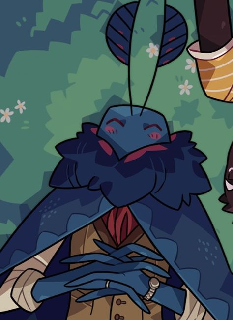 Moss Man Monster Camp, Monster Prom Moss Mann, Moth Humanoid Male, Mothman Character Design, Moth Character Design Male, Monster Prom Icons, Moth Man Art, Mothman Pfp, Moth Oc Male