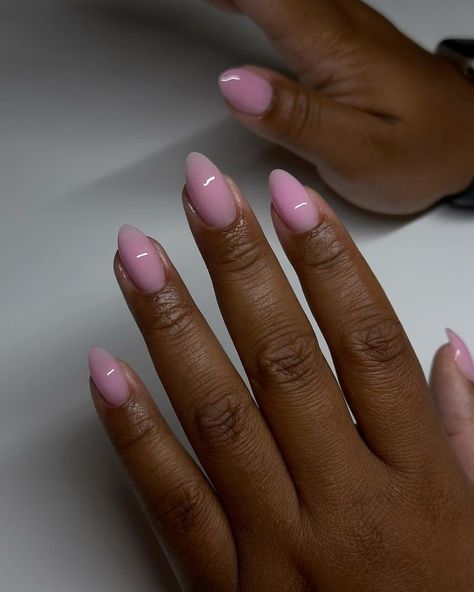 Cute Baby Pink Nails, Classy Nails Black Women, Biab Nails Inspiration, Nude Nails Black Women, Pink Nail Tips, Wicked Nails, Teacher Nails, Nails Biab, Almond Nails Pink