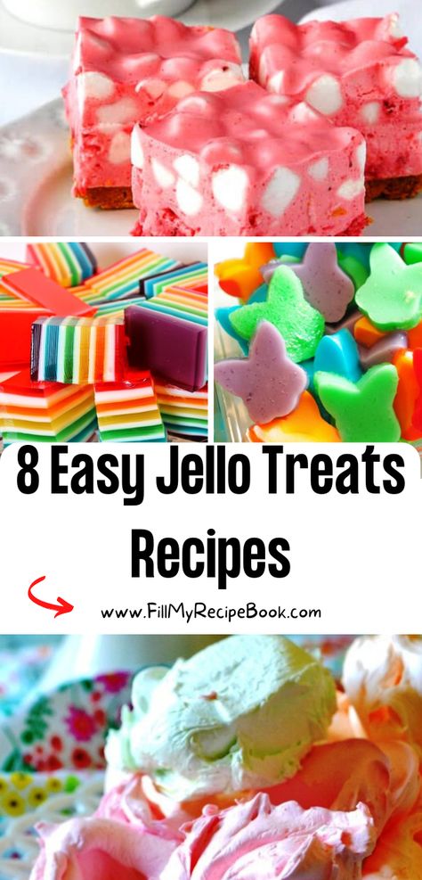 Marshmallow Jello Pinwheels, Leftover Jello Ideas, Jello And Marshmallows Recipes, Jello Recipes For Easter, Jello Molds Recipes, Jello Party Desserts, Cute Jello Ideas, Kid Salad Ideas, Jello Marshmallow Roll Ups