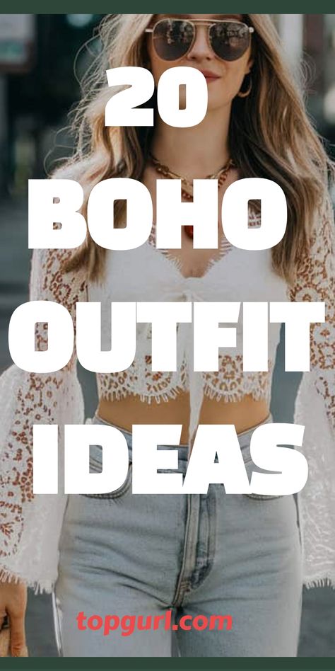 20 Boho Outfits to Live In This Summer Going Out Boho Outfits, Cute Bohemian Outfits, Boho Club Outfit, Boho Flare Pants Outfits, Boho Jeans Outfit, Simple Boho Outfits, Boho Clothes For Older Women, Boho Concert Outfit, Flowy Tops Outfit