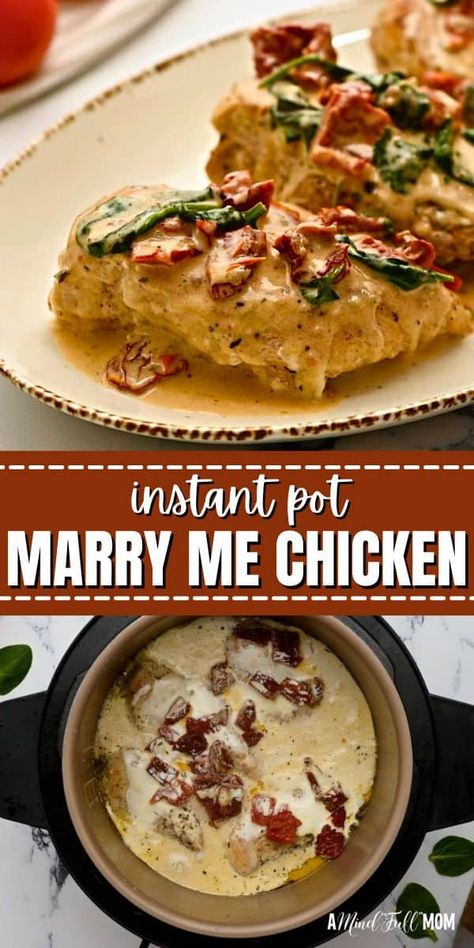 Chicken Recipe For Instant Pot, Instant Pot Chicken Sun Dried Tomatoes, Instapot Marry Me Chicken Recipes, Chicken Recipes For Pressure Cooker, Marry Me Chicken Instant Pot Recipes, Instant Pot Chicken Dishes, Best Chicken Instant Pot Recipes, Instapot Chicken And Spinach Recipes, Merry Me Chicken Recipe Instapot