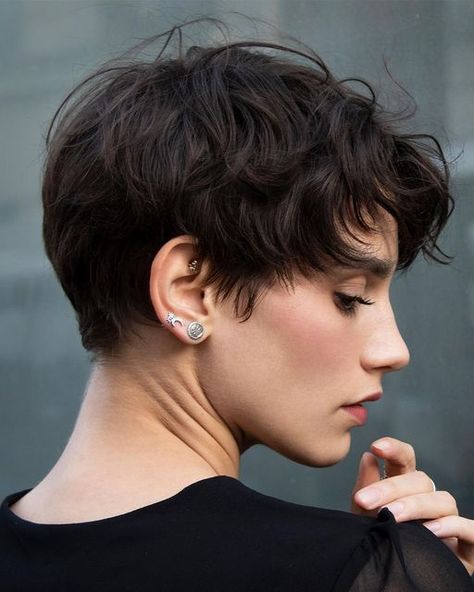 Pixie Styling, Hair Shots, Tomboy Haircut, Hair References, Messy Haircut, Short Black Hair, Really Short Hair, Short Hair Pixie Cuts, Hair Inspiration Short