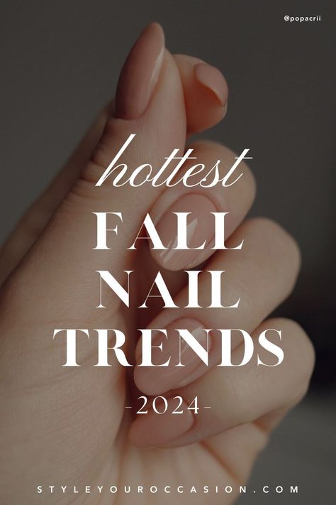 Fall Nail Trends for 2024. Are you on the hunt for trendy fall nail design ideas for 2024? We've got you covered! Check out the latest fall nail trends we're loving this season. From chic and simple autumn nail designs to brown nails and acrylic nails, you'll find all the inspiration you need for pretty nails this fall. Mani Designs Gel, Nails Summer To Fall, Summer To Fall Nails 2024, Nail Color Trends Right Now, Fall 24 Nail Trends, Transition Nail Color Summer To Fall, Nails To Go With Taupe Dress, Nails Acrylic Fall 2024, Summer To Fall Transition Nails 2024