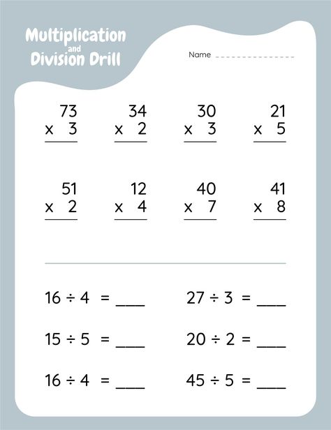 Printable 3rd Grade Math Multiplication And Division Worksheet Maths Division Worksheets, Division Worksheets 3rd Grade, 3rd Grade Multiplication Worksheets, Division Worksheets Grade 3, Math Subtraction Worksheets, Math Fractions Worksheets, Multiplication And Division Worksheets, Printable Multiplication Worksheets, Math Division Worksheets