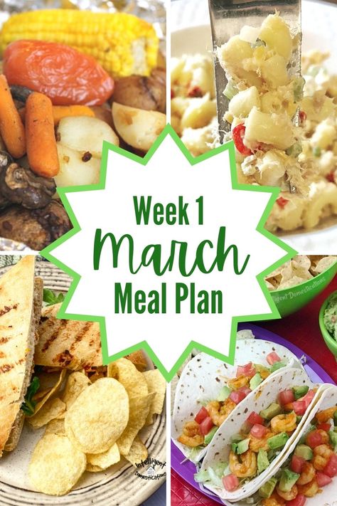 March Meal Plan 2024, March Dinner Ideas, March Meal Plan, March Meals, Side Dish Ideas, Meal Plan Week, Weekly Dinner Menu, Dish Ideas, Spring Dinner