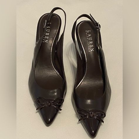 Gorgeous Leather Pumps, Color Is Rich Dark Brown, Never Worn, 4 In Brown Rich Aesthetic, Dark Brown Shoes, Fancy Shoes, Lauren Brown, Gorgeous Leather, Shoe Inspo, Ralph Lauren Shoes, Aesthetic Shoes, Dream Shoes