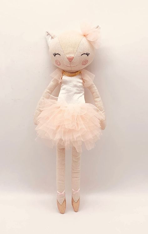 PRICES MAY VARY. CUTENESS THEY’LL RELISH: A super adorable stuffed cat toy in a tutu! The Laila and Lainey Cat ballerina will have little girls giddy at first glimpse. They’ll love the pretty sleepy eyes, the gold horn at the top, and the beautiful ballet tutu. SOFT AND PLUSH: This 16.5” stuffed ballerina cat toy for girls isn’t just a looker, it also feels amazing. Made with super soft material and extra-plush filling, it makes an adorable sleeping companion and a fun plaything your little prin Ballerina Cat, Cat Stuffed Animal, Diy Rag Dolls, Stuffed Cat, Hugs And Cuddles, Stuffed Animal Cat, Sleepy Eyes, Teddy Bear Stuffed Animal, Kids Birthday Gifts