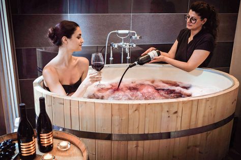 8 Italian Resorts Where Wine and Wellness Are the Focus | Wine Enthusiast Wine Bath, Best Italian Wines, Oil Therapy, Lake Iseo, Thermal Baths, Thermal Pool, Wine Knowledge, Organic Wine, Thermal Bath