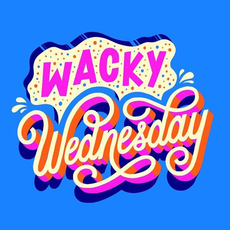 Emily Courdelle | Designer on Instagram: “Wacky Wednesday 🤪” Wacky Wednesday, Scrapbook Album, Quotes For Kids, Fitness Motivation, Typography, Neon Signs, Quotes, On Instagram, Quick Saves