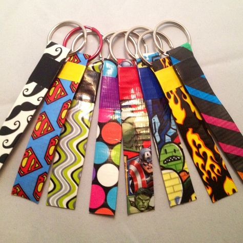 Duct Tape Keychain Duct Tape Diy, Duck Tape Projects, Duct Tape Projects, Geek Diy, Tape Projects, Duct Tape Crafts, Washi Tape Crafts, Church Camp, Appreciation Ideas