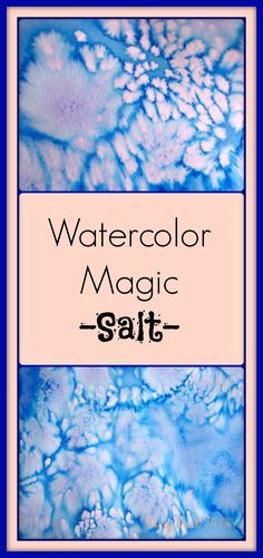 Salt Water Coloring, Watercolor Salt Painting, Salt Water Painting, Watercolor With Salt, Art With Water, Magic Salt, Watercolor Salt, Salt Water Aquarium, Salt Watercolor