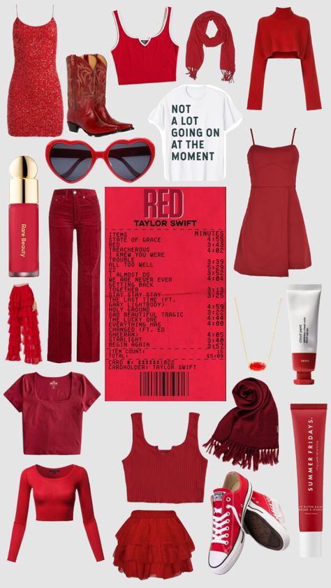 Halloween Sleepover, Red Era, Taylor Swift Birthday, Taylor Swift Tour Outfits, Everything Has Change, Swift Tour, Taylor Swift Red, Aesthetic Outfit Ideas, Taylor Swift Outfits