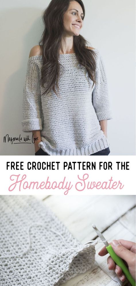 Crochet Bottoms Free Patterns, Crochet Oversize Sweater Pattern Free, Crochet Oversized Sweater Pattern Free Easy, Lightweight Crochet Sweater, Quick Crochet Sweater Pattern Free, Sweater Crochet Pattern Women, Crochet Sweater Dress Pattern Free, Crochet Plus Size Sweater, Free Crochet Sweater Pattern