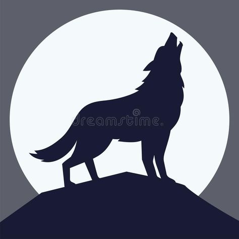 Wolf Howling At Moon Silhouette, Wolf And Moon Silhouette, Wolf Images Art, Wolf Silloettes, Wolf Shadow Drawing, Howling Wolf Illustration, Teepee Silhouette, Wolf And Moon Drawing, Wolf Silhouette Painting