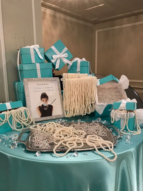 Tiffany And Co Theme Birthday Party, Tiffany And Co Birthday, Tiffany And Co Sweet 16, Tiffany And Co Baby Shower Ideas, Tiffany And Co Party, Tiffany And Co Party Theme Centerpieces Table Decorations, Tiffany And Co Birthday Party Ideas, Tiffany And Co Theme Party, Breakfast At Tiffanys Birthday Theme