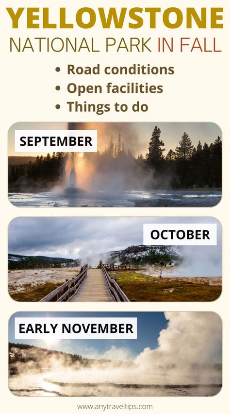 Yellowstone National Park October, Yellowstone In The Fall, Yellowstone In September, Yellowstone Packing List September, Yellowstone In October, Best Hikes In Yellowstone National Park, Visiting Yellowstone National Park, Jackson Hole Wyoming November, Yellowstone National Park Photography