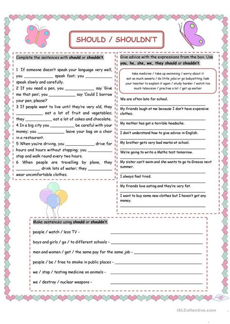 Modal Verbs, Esl Printables, Late For School, English Exercises, English Grammar Worksheets, Grammar Practice, English Activities, Grammar Lessons, Esl Teaching