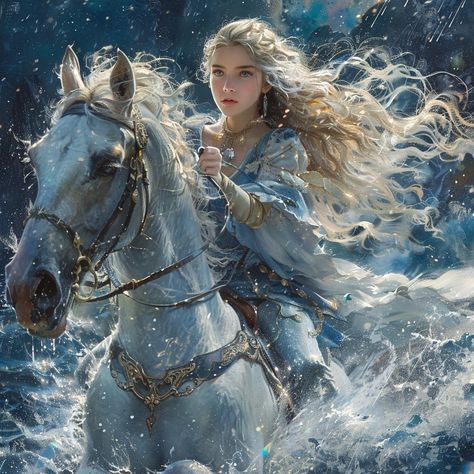 Resolution: 4000 x 4000 pixels at 300 dpi. Dive into a magical world with this enchanting clipart of a princess riding a white horse. Perfect for fantasy lovers, this digital download captures the mystical essence of a fairytale. Ideal for adding a touch of magic to invitations, wall art, or any creative project. Instantly downloadable, this beautiful artwork will elevate your creative endeavors with its stunning detail and captivating charm. Embrace the enchantment and transform your projects w Fairytale Photography Princesses, Elven Queen, Horse Clipart, Enchanted Princess, Female Character Names, Fantasy Princess, Angel Warrior, Fairytale Photography, Fantasy Lovers