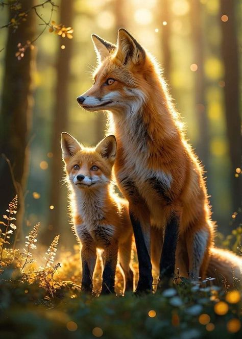 Animals Lover Aesthetic, Cute Animal Aesthetic, Fox Breeds, Aesthetic Wildlife, Fox Paintings, Fox In Forest, Fox Wallpaper, Cottagecore Wallpaper, Fox Photos