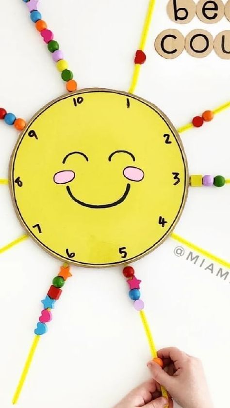 Craft & Learning Resources on Instagram: “The Making Of Our Bead Count Sun! 🌤️ . ⭐ Save this activity if you are looking for a fun multi use math activity! . How to play: 🔸 Write a…” Weather Activities Preschool, Summer Math Activities, Sun Activity, Robin Schulz, Moon Activities, Space Lessons, Counting Activities Preschool, Toddler Math, Sun Crafts