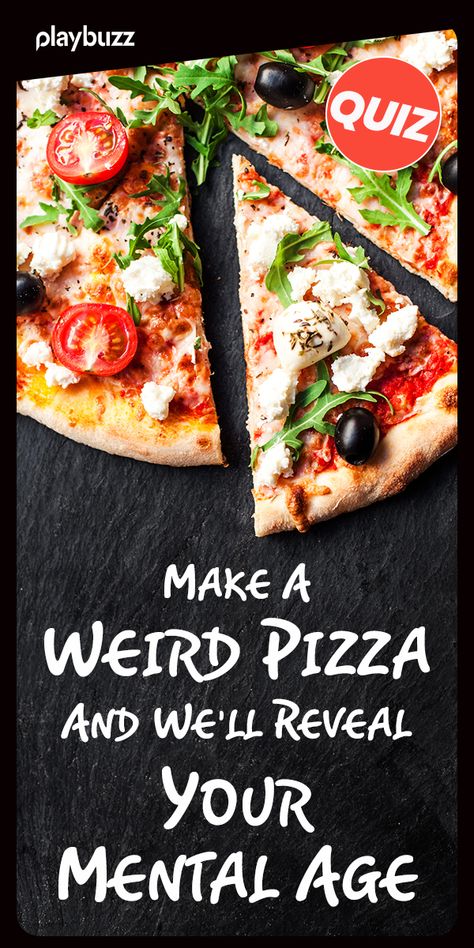 Make A Weird Pizza And We’ll Reveal Your Mental Age ********* Playbuzz Quiz Quizzes Personality Quiz Buzzfeed Quiz Italian Food Foodie Weird Pizza Recipes, Buzzfeed Food Quizzes, Mental Age Quiz, Buzzfeed Quizzes Food, Buzzfeed Quizzes Personality, Food Quiz Buzzfeed, Quizzes Disney, Weird Pizza, Disney Buzzfeed