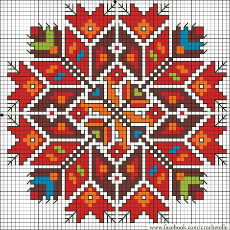 Kilim Pattern Cross Stitch, Turkish Motifs Pattern, Modern Folk Embroidery, Biscornu Cross Stitch, Embroidery Tips, Modern Folk, Cross Stitch Geometric, Redwork Embroidery, Pola Kristik