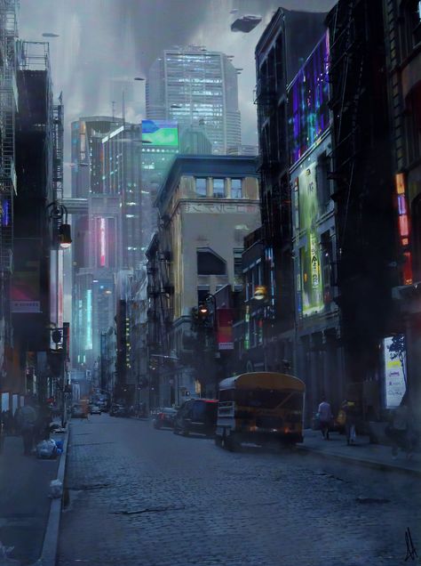 ArtStation - Sci-fi city, Lucas Hurtado Dark Futurism, Artist Lifestyle, Sci Fi Wallpaper, Watercolor Wallpaper Iphone, Empty Road, Sci Fi City, Neo Tokyo, Sci Fi Environment, Anime City