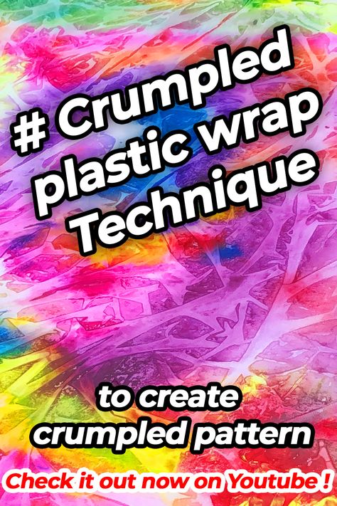 Plastic Wrap Canvas Painting, Painting With Plastic Wrap, Plastic Wrap Painting, Spray Paint Plastic, Water Spray Bottle, Paint Plastic, Diy Background, Clear Acrylic Sheet, Words On Canvas