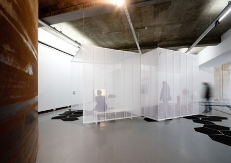 Fabric Interiors: Textile Shipping Containers by Overtreders W - Dezeen Space Dividers, Exhibition Display, Shipping Containers, Environmental Design, Exhibition Space, Exhibition Stand, Booth Design, Design Museum, Shipping Container