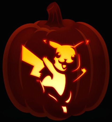 Pikachu will be all the rage with the popularity of Pokemon GO Pikachu Pumpkin Stencil, Pokemon Pumpkin Stencils, Pikachu Pumpkin, Easy Pumpkin Designs, Pumpkin Carving Ideas Easy, Pokemon Pumpkin, Pumpkin Templates, Pumpkin Carving Patterns Free, Pumkin Carving