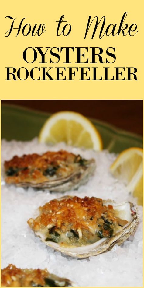 Oysters Rockefeller Recipe, Baked Oyster Recipes, Rockefeller Recipe, Cooked Oysters, Oysters Rockefeller, Grilled Oysters, Tyler Florence, Oyster Recipes, Shellfish Recipes