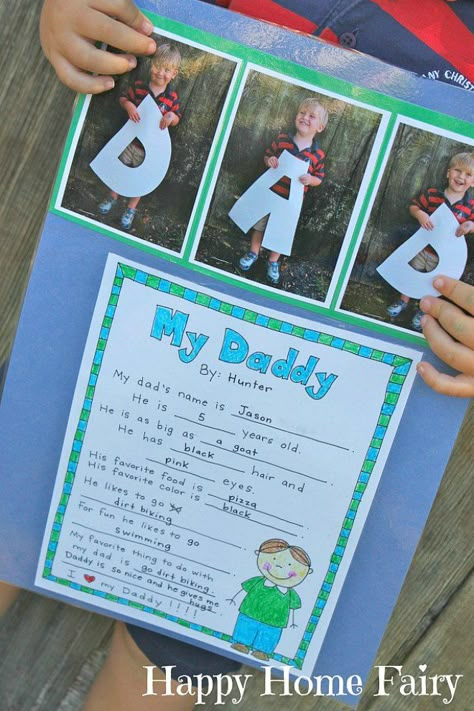 12 Easy Father’s Day Crafts For Preschoolers To Make Fathers Day Craft, Kids Fathers Day Crafts, Diy Father's Day Crafts, Happy Home Fairy, Easy Fathers Day Craft, Fathers Day Art, Father's Day Activities, Cadeau Parents, Diy Father's Day Gifts