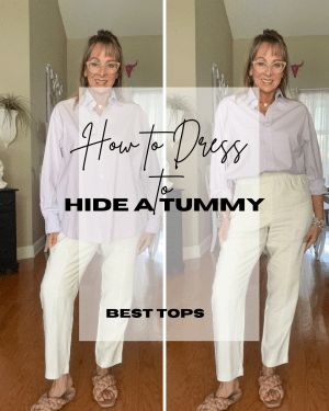 Flattering tops to Hide a Tummy Outfits Tummy Hide, Tummy Hiding Tops, Outfits For Pooch Belly, Hide Midsection Outfits Style, Fall Outfits To Hide Muffin Top, Outfits To Cover Lower Stomach, Hide Your Pregnant Belly Outfits, Stomach Flattering Outfits, Spring Outfits To Hide Apron Belly