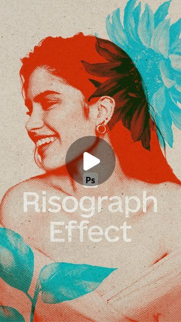 Riso Effect Photoshop, Photoshop Filter Settings, Photo And Typography Design, Risograph Effect Photoshop, Halftone Photoshop Tutorial, Photoshop Filter Tutorial, Image Effects Photoshop, Stamp Effect Photoshop, Poster Effect Photoshop