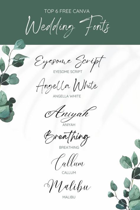 Elevate Your Wedding Design wITH Free Canva Wedding Fonts Wedding Invitation Letter Design, Wedding Fonts Free, Canva Wedding Fonts, Canva Invitations, Pola Cat Dinding, Cricut Invitations, Font Aesthetic, Boho Fonts, Wedding Invitation Fonts