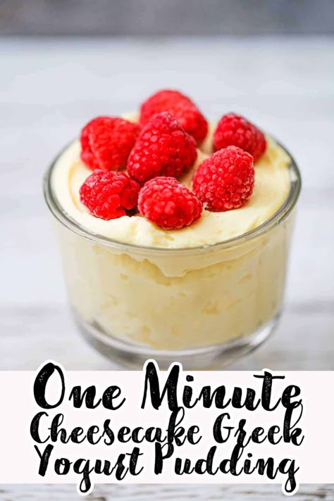 One Minute Cheesecake Yogurt Pudding #cheesecake #pudding #yogurt #easyrecipe Keto Yogurt Cheesecake, Cheesecake Jello Recipes Instant Pudding Healthy, Cheesecake Pudding Mix And Greek Yogurt, Zero Sugar Cheesecake Jello Recipes, Keto Yogurt Dessert Recipes, Greek Yogurt Jello Pudding, Keto Greek Yogurt Dessert, Greek Yogurt And Pudding Mix, Recipes Using Vanilla Yogurt