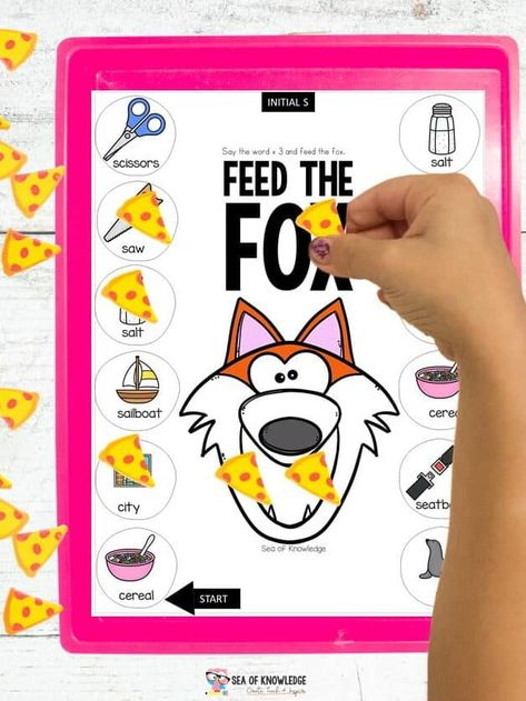 S Sounds Speech Therapy Feed the Fox Game Printable Clothes Pin Activities, Speech Therapy Printables, K Words, Therapy Printables, F Sound, Emotional Activities, Phonological Processes, Articulation Games, G Words