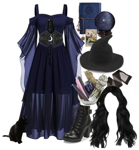 Witch Outfit Cottagecore, Witch Battle Outfit, Witch Oc Outfit Ideas, Daily Witch Outfit, Salem Witch Outfit Aesthetic, Thrifted Witch Costume, Formal Witch Outfit, Modern Witch Clothes, Wich Outfit Aesthetic