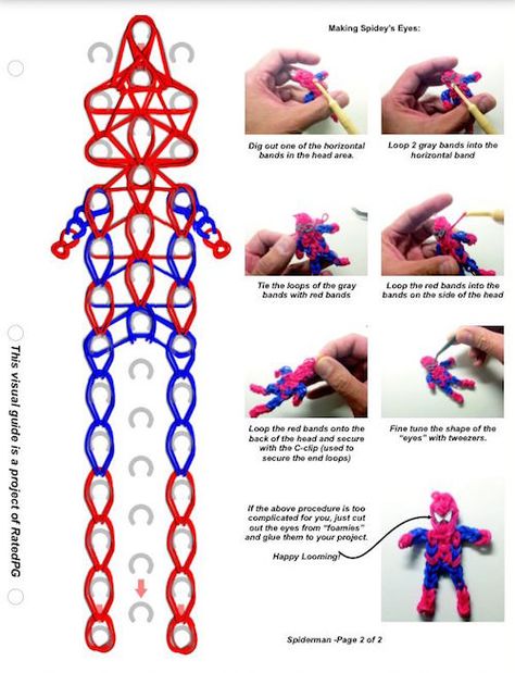 from Loom Bands Instructions, Loom Band Patterns Instructions, Loom Bands Designs, Loom Animals, Loom Bands Tutorial, Loom Band Patterns, Rainbow Loom Bracelets Easy, Fun Loom, Loom Love