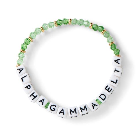 PRICES MAY VARY. REPRESENT & SUPPORT – A sorority family is a family unlike any other. Wear that on your sleeve (literally!) with our Alpha Gamma Delta big and little bracelets sorority sisters are sure to love. Represent your sisterhood wherever you go and express your love and support. CLASSY ELEGANCE – The Alpha Gamma Delta Name Bracelet is one of a kind when it comes to beauty, elegance, and sheer class. Glass and 18K gold plated beads work harmoniously together to form a sorority sister jew Sorority Colors, Big Little Sorority, Sorority Jewelry, Alpha Sigma Tau, Alpha Sigma, Big Sister Gifts, Big Little Gifts, Alpha Gamma Delta, Glass Bead Bracelet