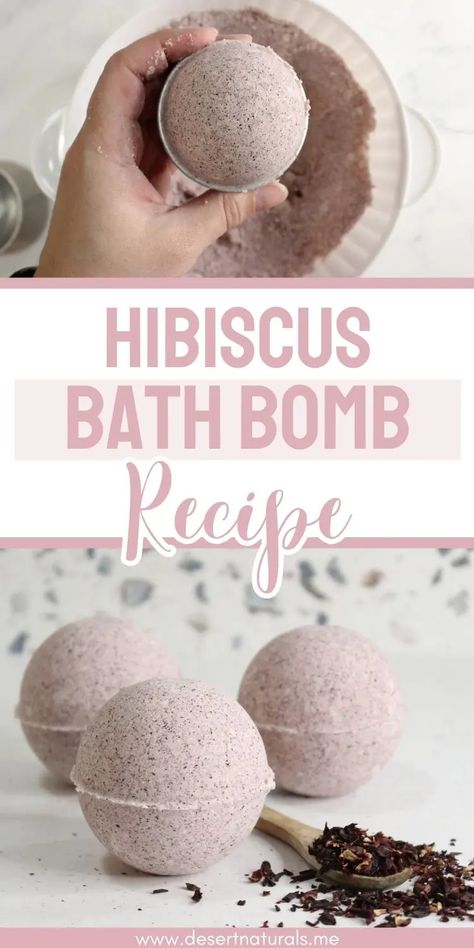 This DIY Hibiscus Bath Bomb recipe is perfect for you if you love DIY natural bath products.! Using all-natural ingredients, these fizzy bath bombs are fun to make and gentle on your skin. Whether for yourself or as a handmade gift, they’re perfect for bath lovers who want a homemade touch. Try out this easy recipe and turn your bath time into a luxurious spa experience! The hibiscus is incredible for your skin and you can add essential oils for even more benefits. Diy Bath Bomb Recipe, Bath Bomb Recipe Easy, Diy Self Care, Diy Bath Bomb, Bath Bomb Recipe, Diy Soap Recipe, Homemade Beauty Recipes, Bombe Recipe, Bath Bomb Recipes