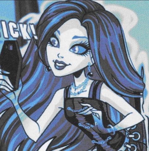 Monster High, A Girl, Hair, Blue