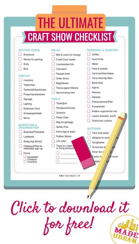 Free printable craft show checklist covering what you need to bring to a craft fair, farmers' market or trade show to make it through the day. Vendor Fair Checklist, Market Stall Checklist, Craft Show Checklist Free Printable, Farmers Market Checklist, Artist Alley Checklist, Craft Fair Checklist, Craft Show Checklist, Farmers Market Jewelry Display, Craft Fair Booth Display Ideas