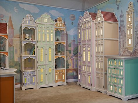 Diy Kids Room, Kids Rooms Diy, Kids Room Furniture, Furniture Bookshelves, Dolls Houses, Style Deco, Miniature Houses, Baby Bedroom, Doll Houses