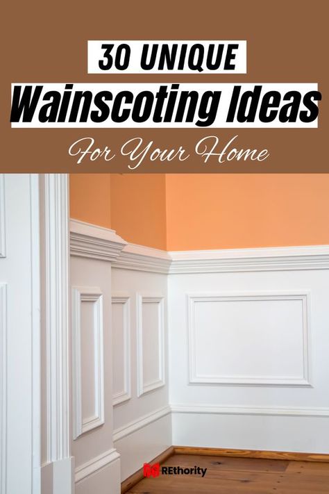 Are you looking for a fresh way to spruce up the interior of your home? Wainscoting is a great option! Wainscoting is an interior wall decorating technique, which dates back to the 17th century and is still popular today. We have 30 unique wainscoting ideas for you to use in your own home, from traditional paneling to modern geometric designs. Get creative and find the perfect style for your home! Walls And Wainscoting Same Color, Fancy Wainscoting Ideas, Hall Wainscoting Ideas, Wainscoting Natural Wood, Wainscoting Different Size Walls, Craftsman Style Wainscoting Ideas, Dining Room Wall Wainscoting Ideas, Panelling Painting Ideas, Wain Scoting Wall