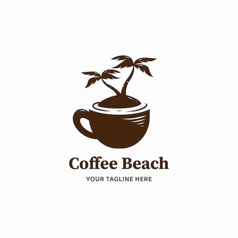 Beach Cafe Logo, Lt Logo, Coffee Island, Logo Surf, Tropical Logo, Coffee Names, Cafe Idea, Coffee Trailer, Surf Logo