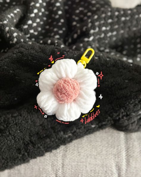 Can a keychain be this cute 🥹🌸 it’s a double sided flower puff keychain. Pattern + tutorial video will be posted next week 😳 This will be available on my website tomorrow ! Along with customization options ❤️ #amigurumi #crochetdumpling #crochettutorial #strawberrychocolate#crocheting #crochetdiy #handmade #plushies #crochetplushies #crochetlover #crochetgirlgang #madewithlove #crochetflower #flowersmakemehappy Keychain Pattern, Handmade Plushies, Crochet Lovers, Pattern Tutorial, Chocolate Strawberries, Tutorial Video, Girl Gang, Diy Crochet, Crochet Tutorial