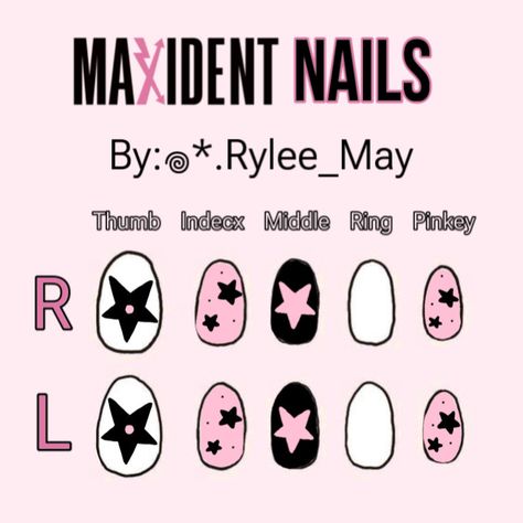 Skz Nails Idea Maniac, Skz Nails Easy, Pink Black Nails Ideas, Changbin Nails Designs, Txt Nails Designs Loser Lover, Lee Know Inspired Nails, Nail Art Planner, Stray Kids Inspired Nails Ate, Easy Nail Designs Pink